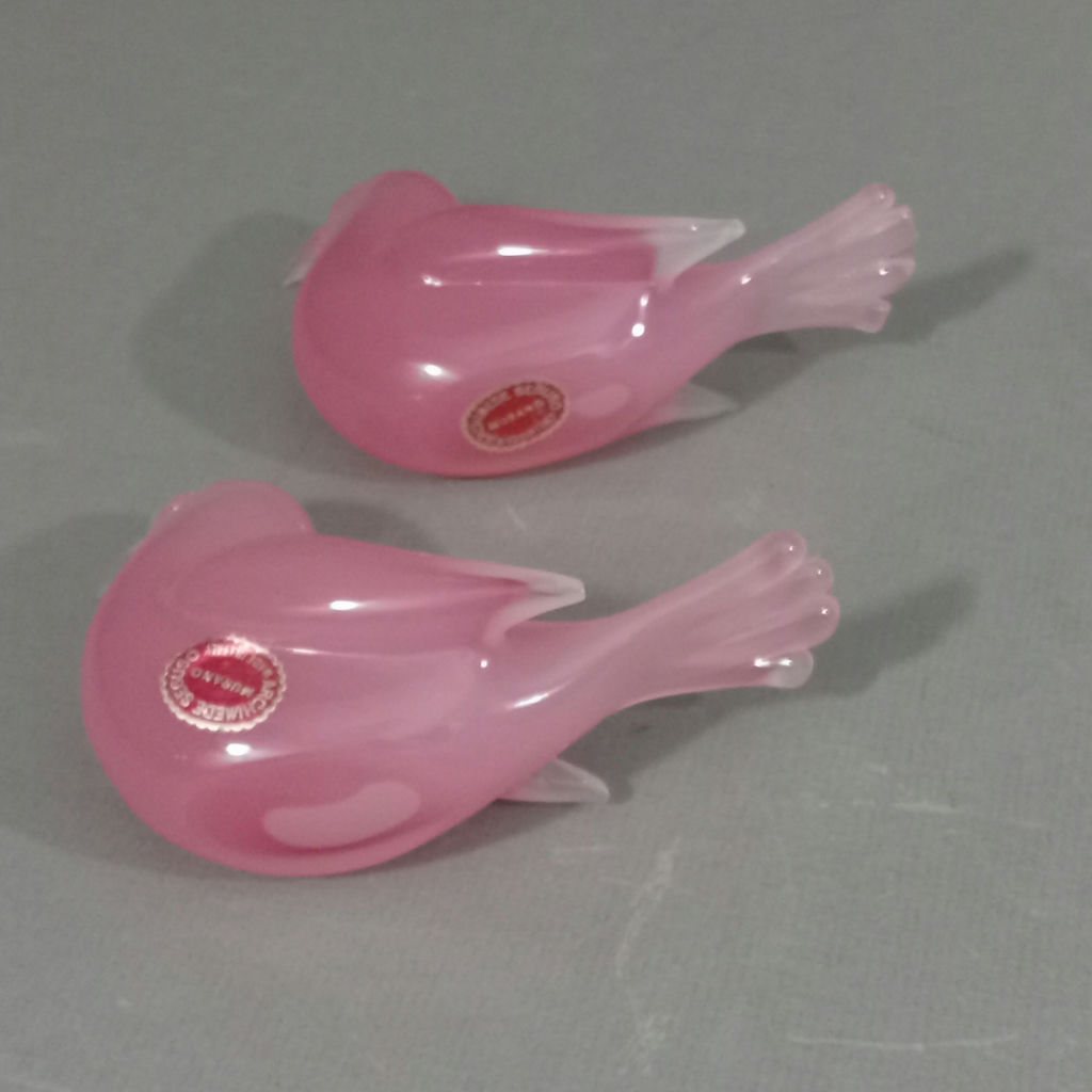 Vintage Murano Pink Glass Birds - image 5 of 9