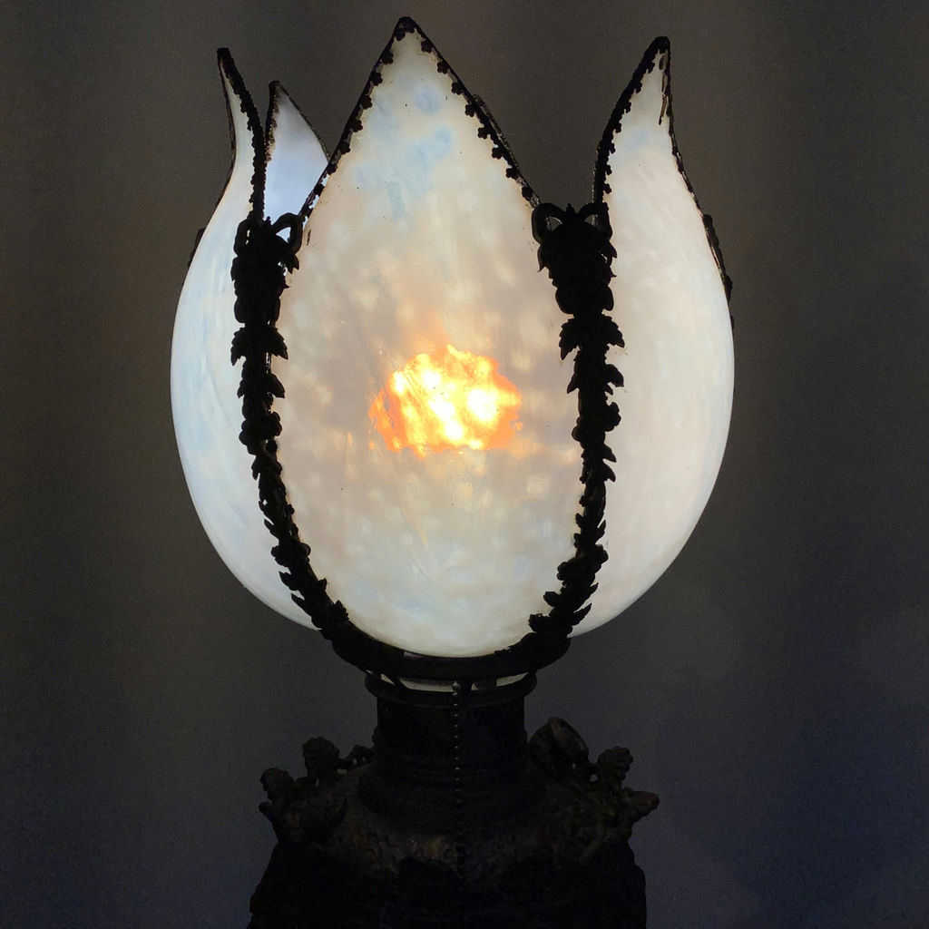 Antique Rococo Cherub Lamp - image 2 of 10