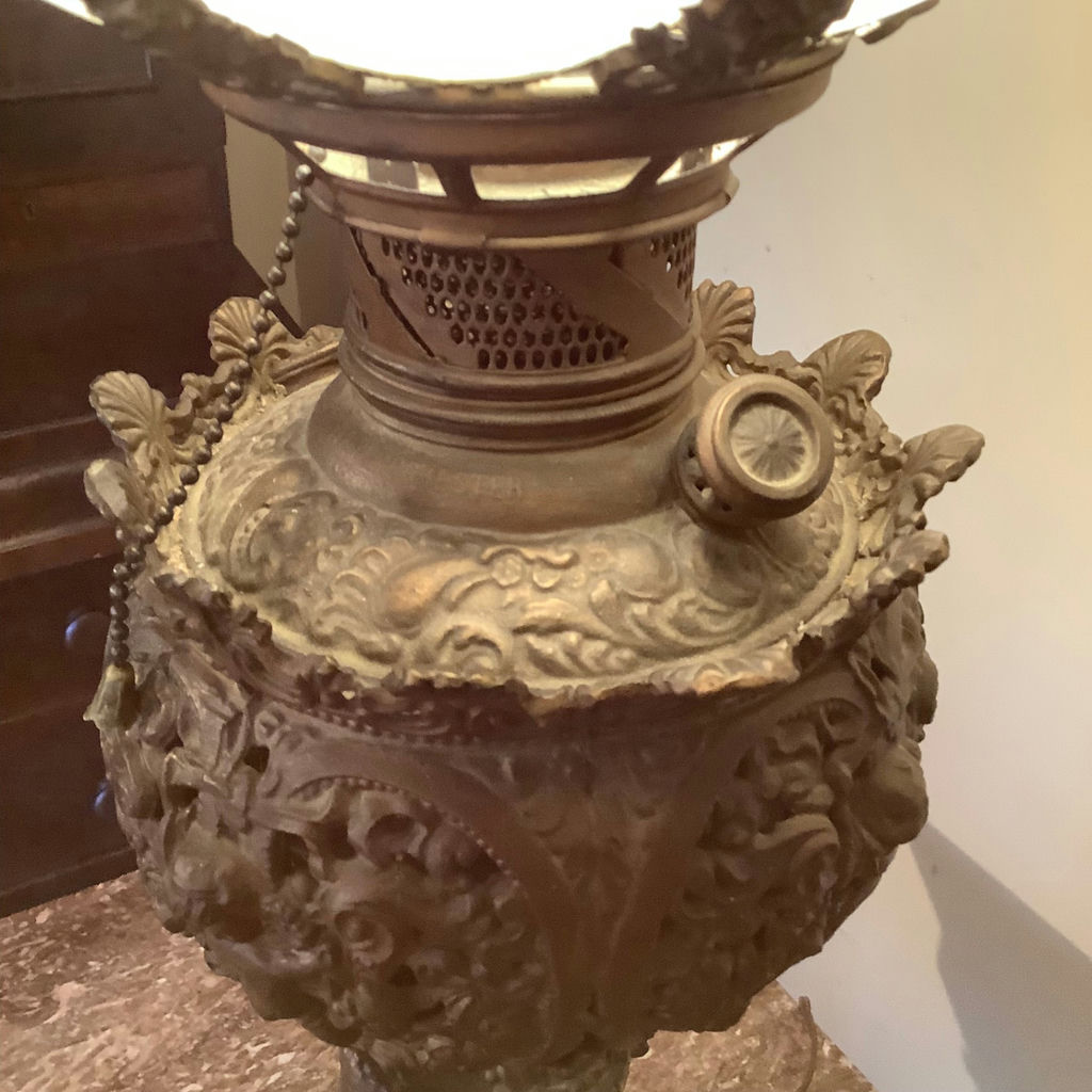 Antique Rococo Cherub Lamp - image 6 of 10