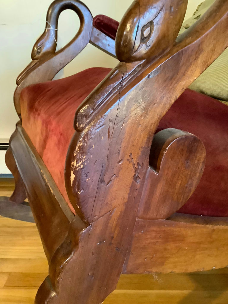 Antique Goose Neck Rocking Chair - image 4 of 6