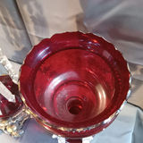 Antique Red & Pink Glass Lustres - thumbnail 5 of 19
