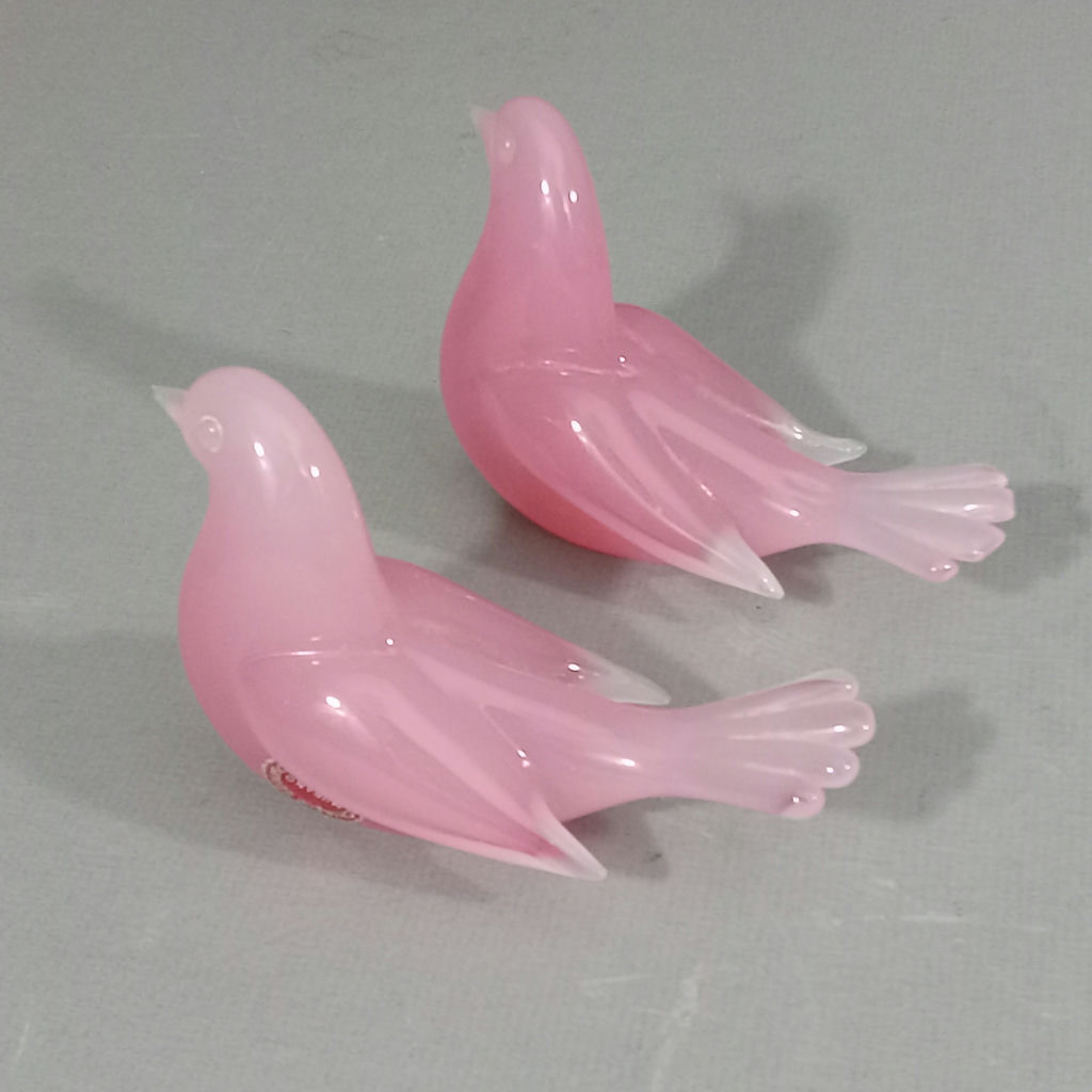 Vintage Murano Pink Glass Birds - image 3 of 9