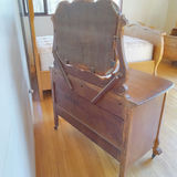 Antique Vanity/Dresser w/Mirror and Chair - thumbnail 22 of 32