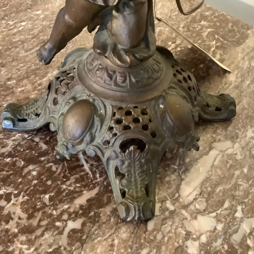 Antique Rococo Cherub Lamp - image 5 of 10