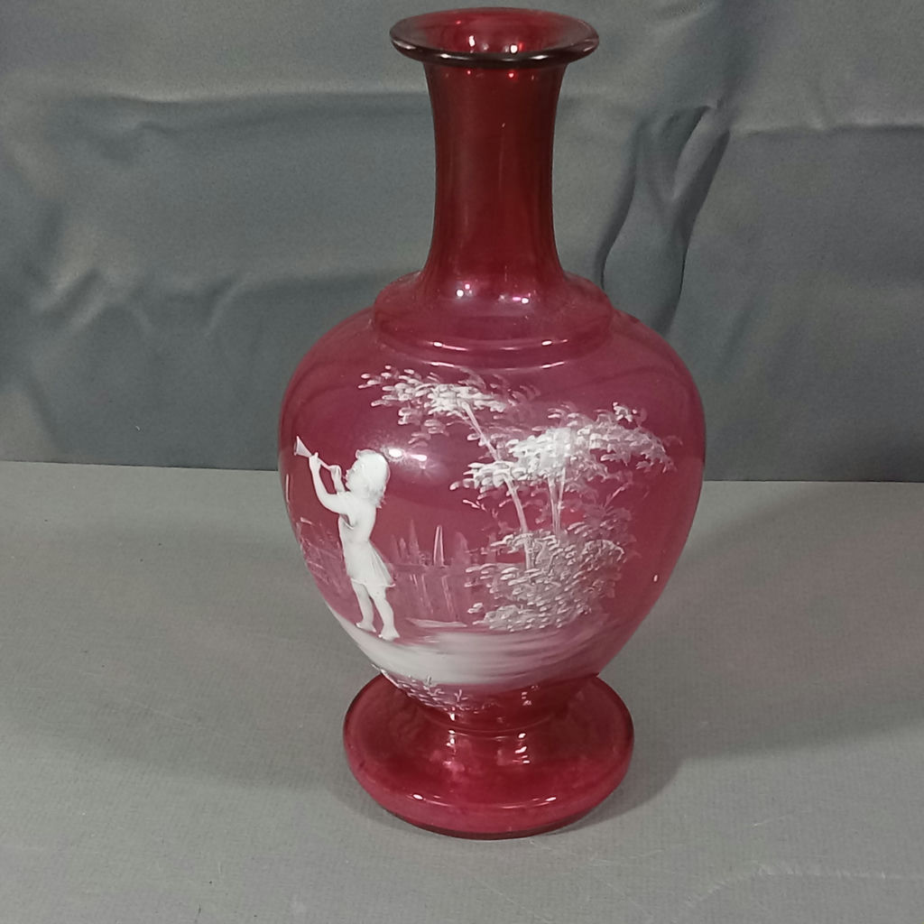 Victorian Mary Gregory Hand Blown Glass Vases - image 13 of 17