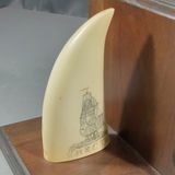 Whale Tooth Scrimshaw Bookends & Origin of Species - thumbnail 2 of 18