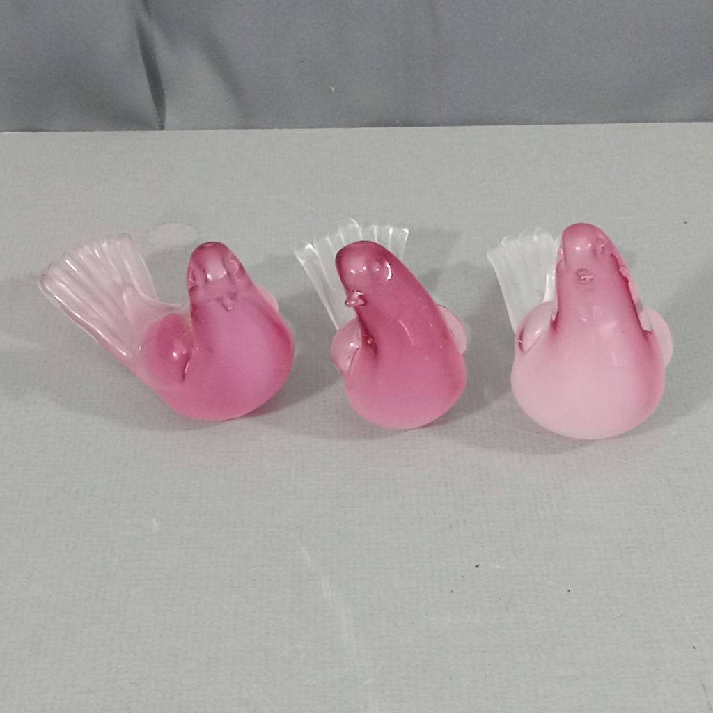 Vintage Murano Pink Glass Birds - image 6 of 9