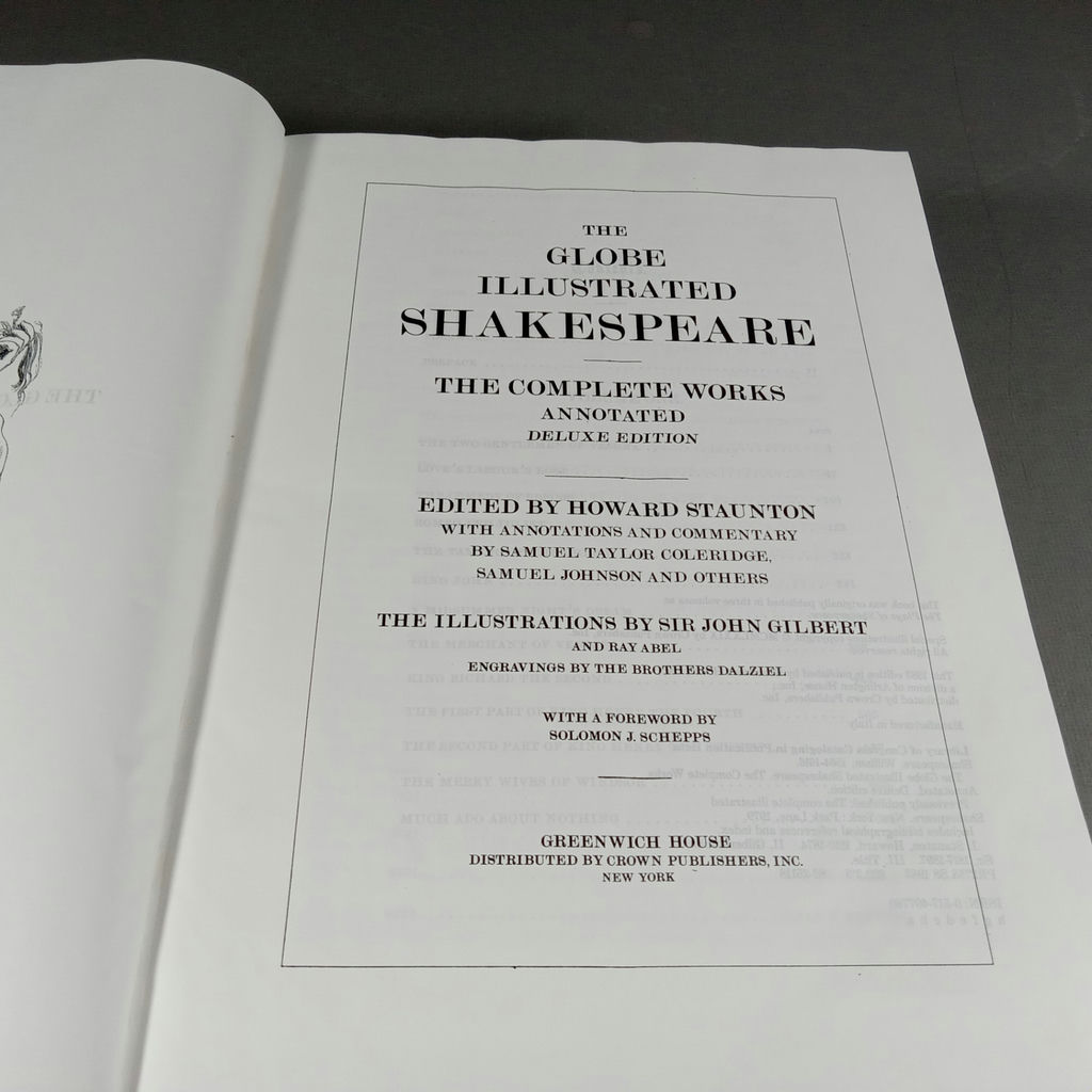 The Globe Illustrated Shakespeare & Brass Bookends - image 10 of 15