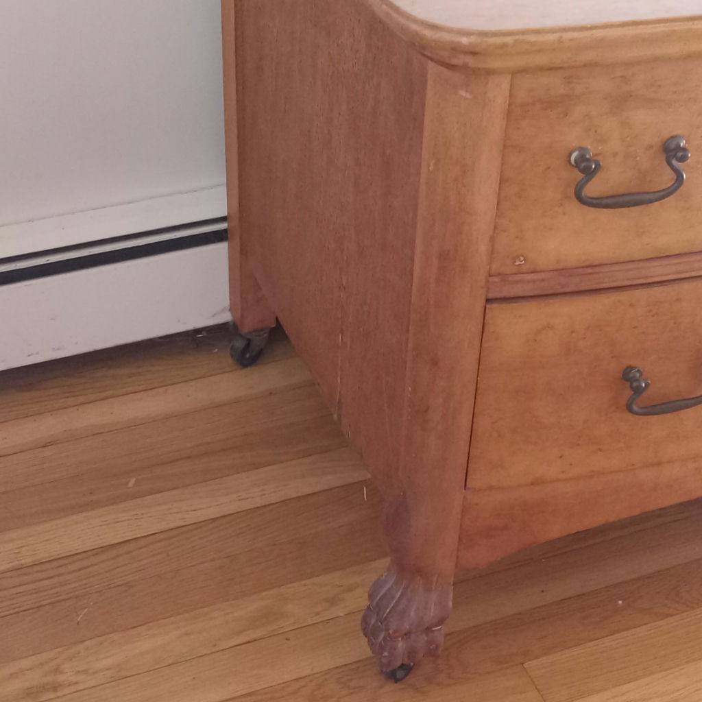 Antique Bird's Eye Maple Vanity w/Mirror & Bench - image 23 of 35