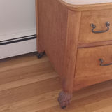 Antique Bird's Eye Maple Vanity w/Mirror & Bench - thumbnail 23 of 35