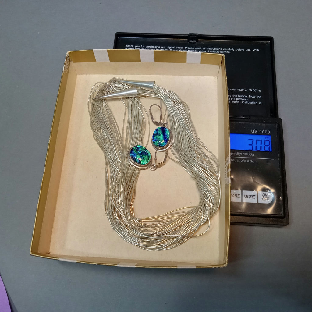 Liquid Silver Beaded Necklace (30+dwt) - image 8 of 8