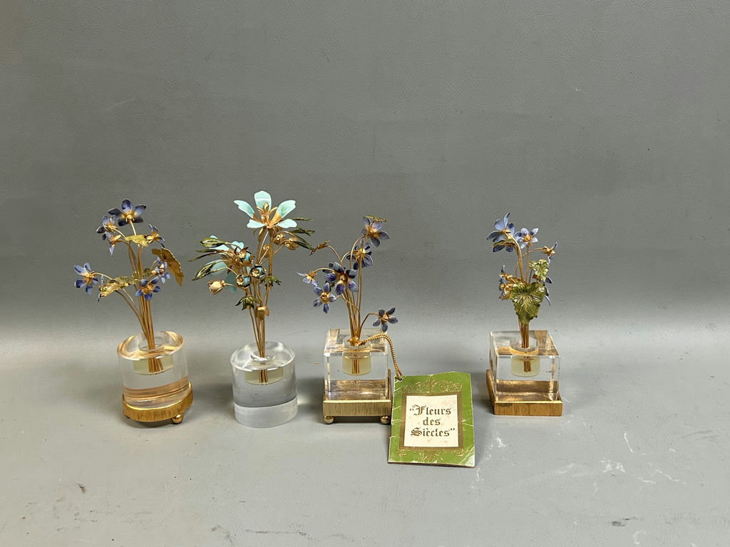 Jane Hutchenson Vintage Lucite Brass Ornaments for Gorham - image 1 of 5