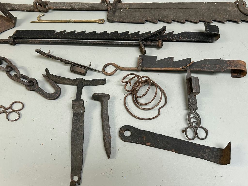 Antique Cast Iron-Steel Farm and Utility Items  - image 3 of 6