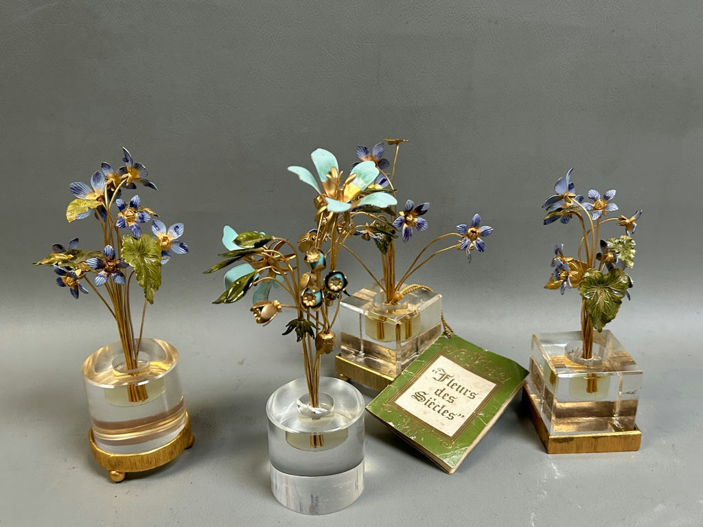 Jane Hutchenson Vintage Lucite Brass Ornaments for Gorham  - image 3 of 5