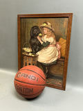 Victorian Lithograph Girl with Dog - thumbnail 4 of 5