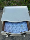 Antique Three Drawer Painted Nightstand - thumbnail 5 of 7