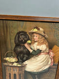 Victorian Lithograph Girl with Dog - thumbnail 3 of 5