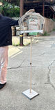 Vintage Crown Floor Standing Bird Cage - thumbnail 2 of 4