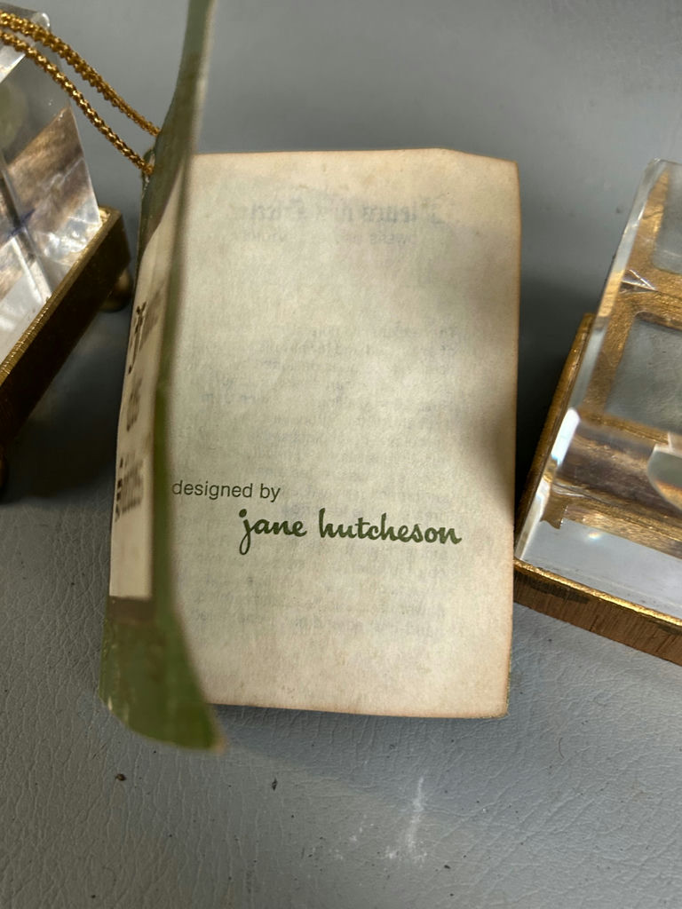 Jane Hutchenson Vintage Lucite Brass Ornaments for Gorham  - image 4 of 5