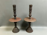 Pair of Vintage Siam Brass Candle Holders - thumbnail 1 of 5