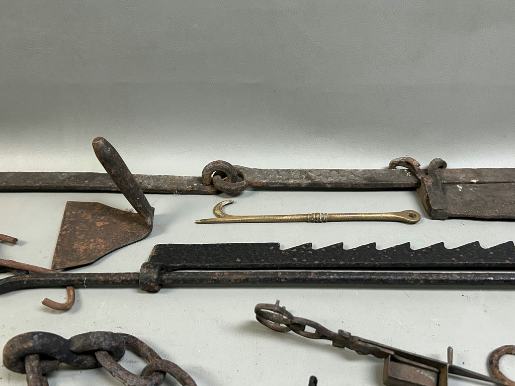 Antique Cast Iron-Steel Farm and Utility Items  - image 6 of 6
