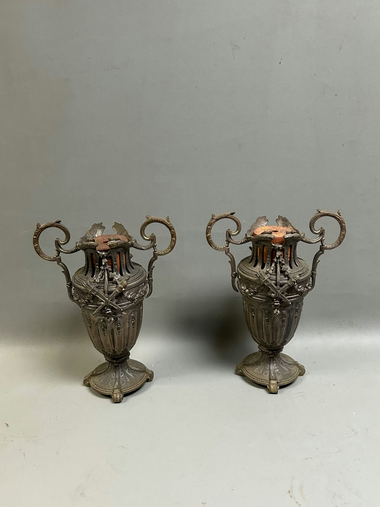 Antique French Spelter Ewers  - image 1 of 5