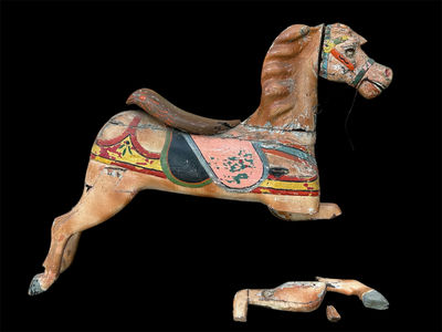 Antique Carved Hand Painted Carousel - Image 1 of 7