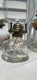 Five Vintage Glass Oil Lamps, Four Chimneys and Lamp Oil Bottle - thumbnail 14 of 21