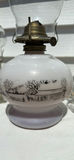 Five Vintage Glass Oil Lamps, Four Chimneys and Lamp Oil Bottle - thumbnail 12 of 21