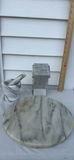 Marble Mortar and Pestle with Round Marble Slab and Knife Block - thumbnail 1 of 10