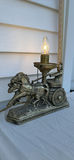 Vintage Art Deco Horse-Drawn Gladiator And Chariot Table Lamp - thumbnail 4 of 10