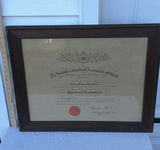 Framed Chartered Accountant Certificate from The Institute of Chartered Accountants of Ontario - thumbnail 1 of 5