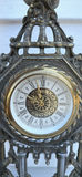 Ornate Vintage Metal Mantel Clock with Cherub Figures - thumbnail 2 of 7