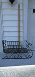 Two Metal Sleigh-Shaped Wire Baskets - thumbnail 3 of 8