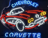 Retro Chevrolet Corvette Light Up Neon Sign - thumbnail 1 of 20