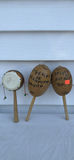 (3) Items - Wooden Hand-Painted Maracas, Surfboard And Drum - thumbnail 4 of 9