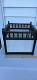 Vintage Wooden Square Stand with Opaque (Slag?) Glass Panels - thumbnail 6 of 7