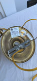 White House Style Brass and Glass Hanging Lantern Light Fixture - thumbnail 6 of 8