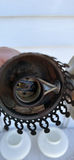 Two Vintage Frosted Glass Lamp Shades and Two Brass Wall Sconce Fixtures - thumbnail 8 of 12