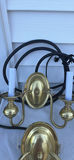 Group Of Four Brass Two-Arm Wall Sconces And Eight Sconce Shades - thumbnail 4 of 25
