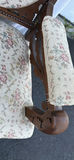 Vintage Carved Wooden Upholstered Armchair - thumbnail 4 of 15