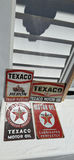 (4) Retro Style Texaco Motor Oil Advertising Metal Signs - thumbnail 1 of 3