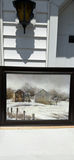 Framed Winter Farm Landscape Print - thumbnail 1 of 12