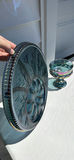 Vintage Iridescent Carnival Glass Deviled Egg Relish Plate and Pedestal Bowl Set - thumbnail 5 of 12