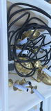 Group Of Four Brass Two-Arm Wall Sconces And Eight Sconce Shades - thumbnail 24 of 25