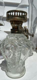 Five Vintage Glass Oil Lamps, Four Chimneys and Lamp Oil Bottle - thumbnail 9 of 21