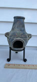 Decorative Mini Ceramic Chiminea with Metal Stand - thumbnail 1 of 6
