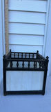 Vintage Wooden Square Stand with Opaque (Slag?) Glass Panels - thumbnail 1 of 7