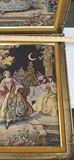 Pair of Framed Tapestry Artworks with Classical Garden Dance Scenes - thumbnail 5 of 14