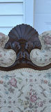 Vintage Carved Wooden Upholstered Armchair - thumbnail 7 of 15